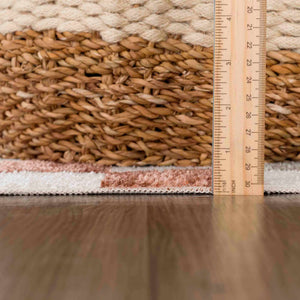 Alie Colorful Checkered Washable Runner Rug
