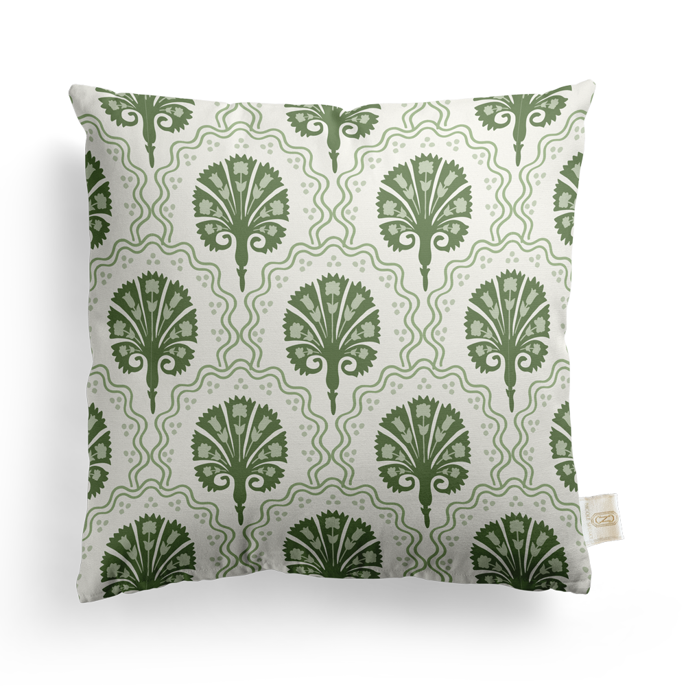 Scallop Floral Pillow Cover | Featuring Moss Mystique Colorway