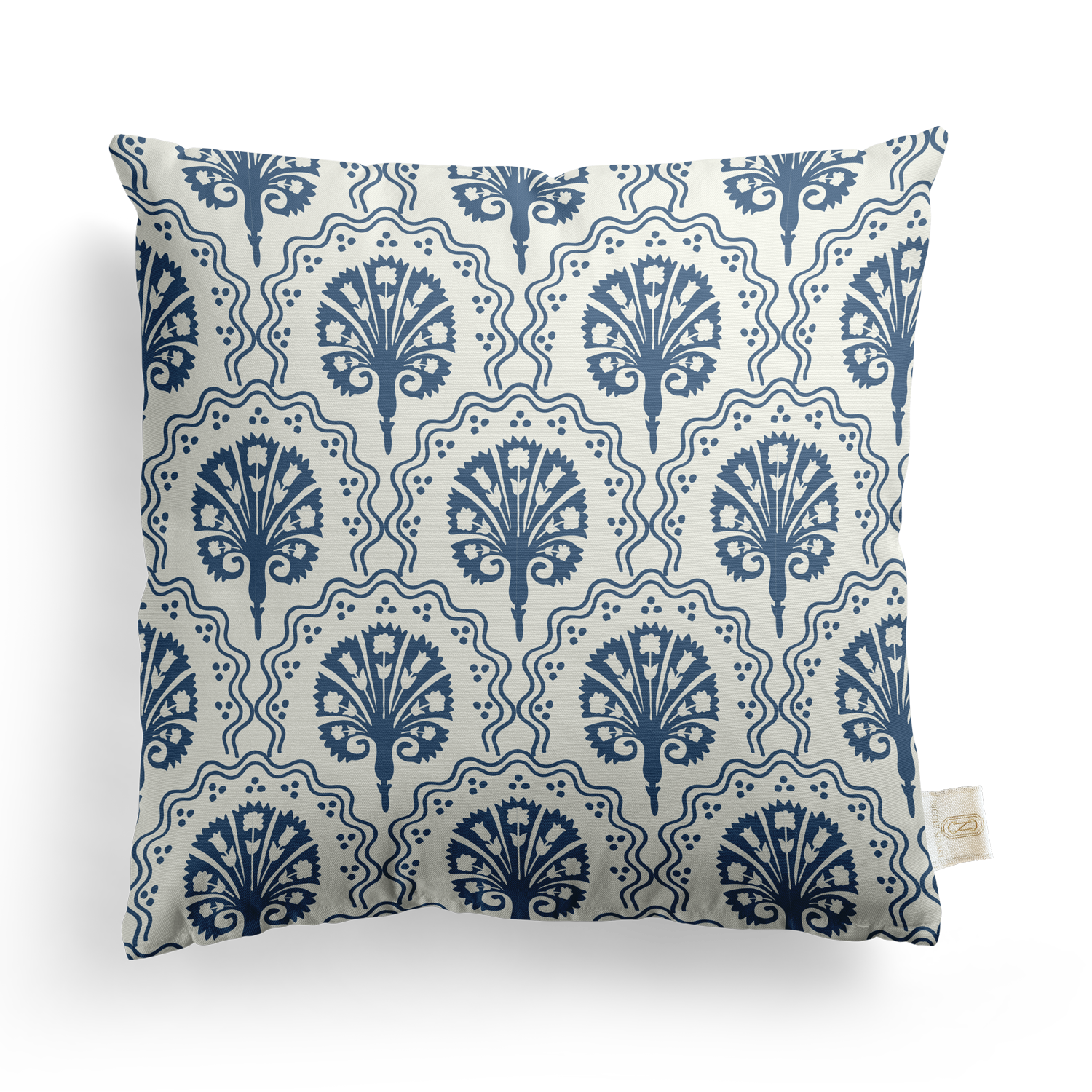 Scallop Floral Pillow Cover | Featuring Navy Haven Colorway