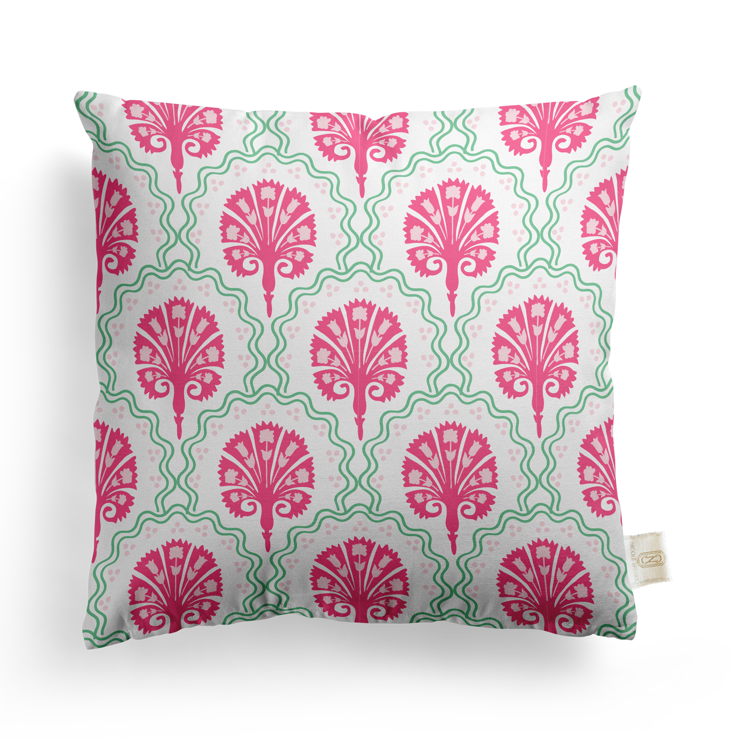 Scallop Floral Pillow Cover | Featuring Preppy Colorway