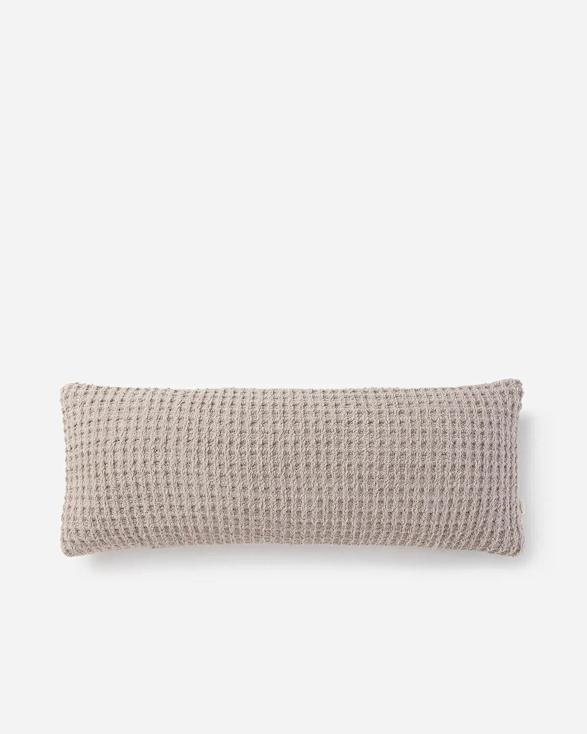 Snug Waffle Lumbar Pillow - Taupe / 36" x 14"