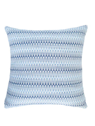 Summer Twist Blue 20x20 Indoor Outdoor Pillow