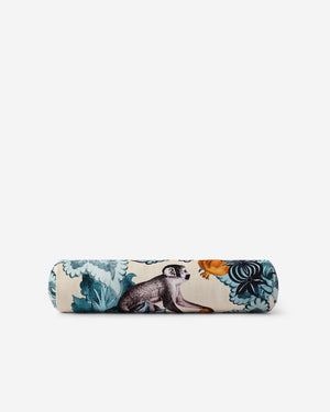 Damask Monkey Bolster Pillow