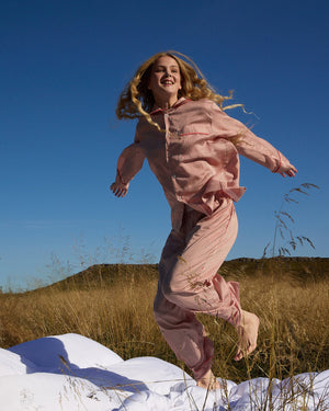 Silky Lyocell Long Striped Pajama Set