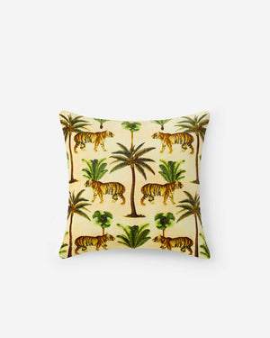 Velvet Tiger Throw Pillow