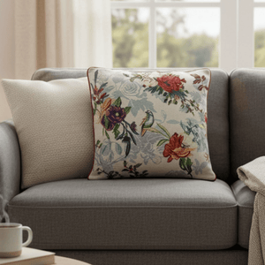 DaDa Bedding Elegant Tropical Paradise Birds Floral Tapestry Throw Pillow Covers 16" (18116)