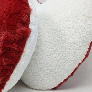 DaDa Bedding Luxury Romantic Valentine Heart Shaped Red Throw Pillow - 16” x 14”