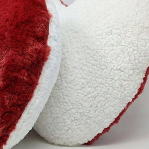 DaDa Bedding Luxury Romantic Valentine Heart Shaped Red Throw Pillow - 16” x 14”