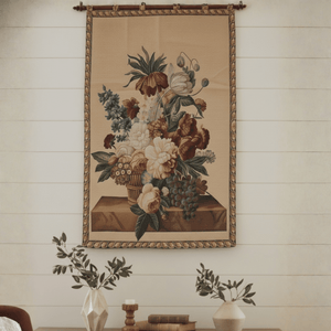 DaDa Bedding Spring Harvest Elegant Botanical Baroque Woven Tapestry Wall Hanging - 28" x 43"