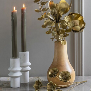 Aruna Marble Candlestick Holder, Medium