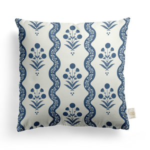 Wavy Floral Pillow Cover | Featuring Oyster Sand Colorway