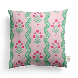Wavy Floral Pillow Cover | Featuring Moss Mystique Colorway