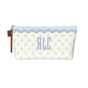 Wavy Block Print Cosmetic Bag