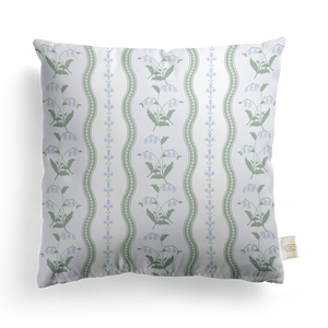 Wrapped In Lace x Nicole Speake Wavy Lily of the Valley Square Pillow Cover