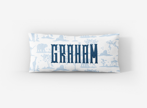 Zoo Toile Lumbar Pillow Cover