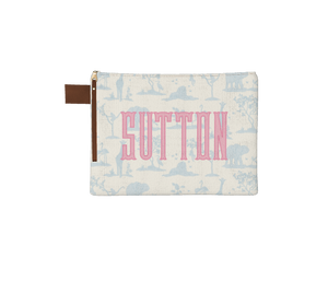 Zoo Toile Zipper Pouch