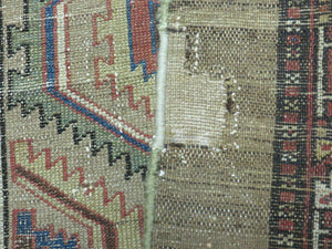 3'4" X 12' Antique Hand Made Turkish Wool Rug Runner Carpet Camel Hair Nice