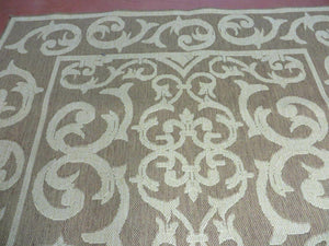 5' X 7' Machine Made Natural Fiber Jute Kilim Two Sided Rug Carpet Flat Weave Contemporary Design