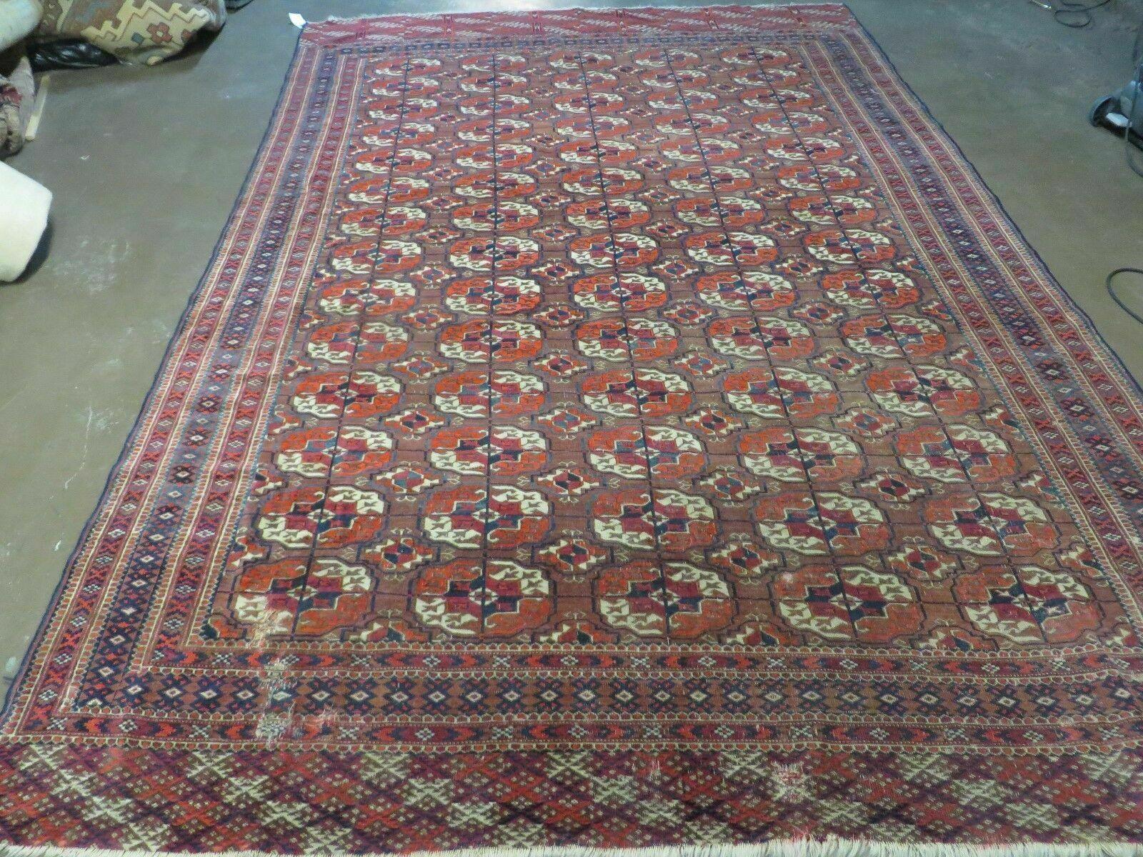 6' X 10' Antique Handmade Bokhara Turkoman Yamud Wool Rug Carpet NICE # 61