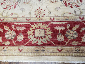 9x12 Rug, Peshawar Rug, Room Sized Rug, Pakistani Rug, Oushak Rug, Vintage Rug, Dining Room Rug, 9x12 Area Rugs, Neutral Rug, Nursery Decor