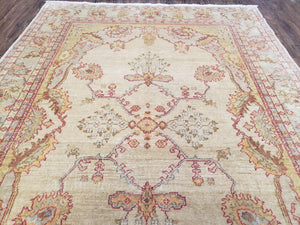 6x9 Turkish Oushak Rug, Wool Rug, Hand Knotted