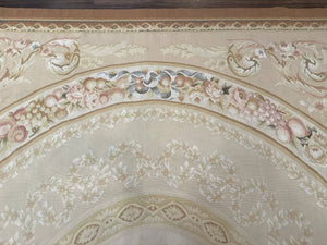 Aubusson Rug 9x12, French European Design, Floral, Elegant