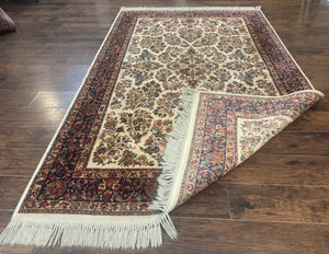 Karastan Rug 5.9 x 9, Ivory Sarouk #760, Wool Pile, Original 700 Series, Vintage