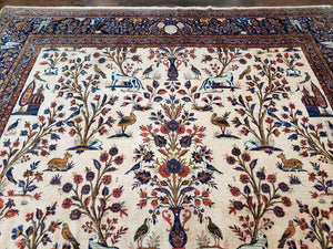 Antique Persian Kashan Tree of Life Rug 10x13