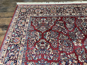 Karastan Rug 10x18 Red Sarouk #785, Wool Karastan Carpet, Original 700 Series, Vintage Discontinued Large Oriental Rug
