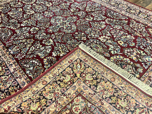 Karastan Rug 9x12 Red Sarouk #785, Wool Karastan Carpet, Discontinued Vintage, Original 700 Series, Karastan Area Rug