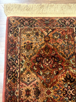 Karastan Rug 2x4 Multicolor Panel Kirman #717, Original 700 Series, Wool Pile Vintage Discontinued
