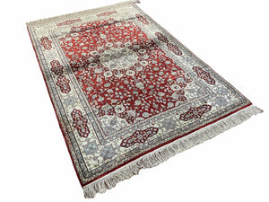 4' X 6' Vintage Fine Handmade Chinese Oriental Silk Rug 400 KPSI Wow