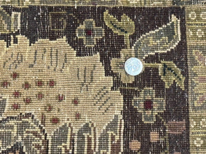 Indo Persian Rug 8.6 x 12 Panel Design Vintage Soft Wool Pile Multicolor