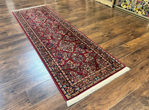 Karastan Runner Rug 2.6 x 8.6, Red Sarouk #785, Original 700 Series, Wool Karastan Runner Rug, Rare