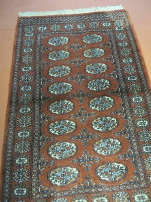 3' X 4' Vintage Handmade Pakistan Turkoman Bokhara Fine Woven Wool Rug