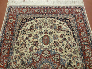 4' X 6' Handmade Ultra Fine Chinese Floral Oriental Wool Rug Hand Knotted Beige