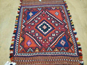 3' X 4' Antique Handmade Turkish Wool Kilim Rug Decorative Seat Cover