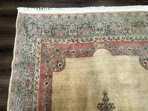 Persian Kerman Rug 6x9, Pastel Colors, Semi Open Field
