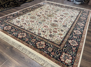 Karastan Rug 8.8 x 10.6 Ivory Indo Kirman #700/706, Wool Original Series