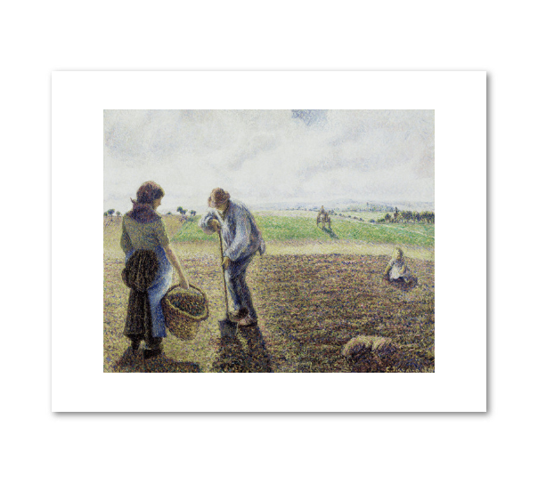 Paysans dans les champs, Eragny (Peasants in the Field, Eragny) by Camille Pissarro