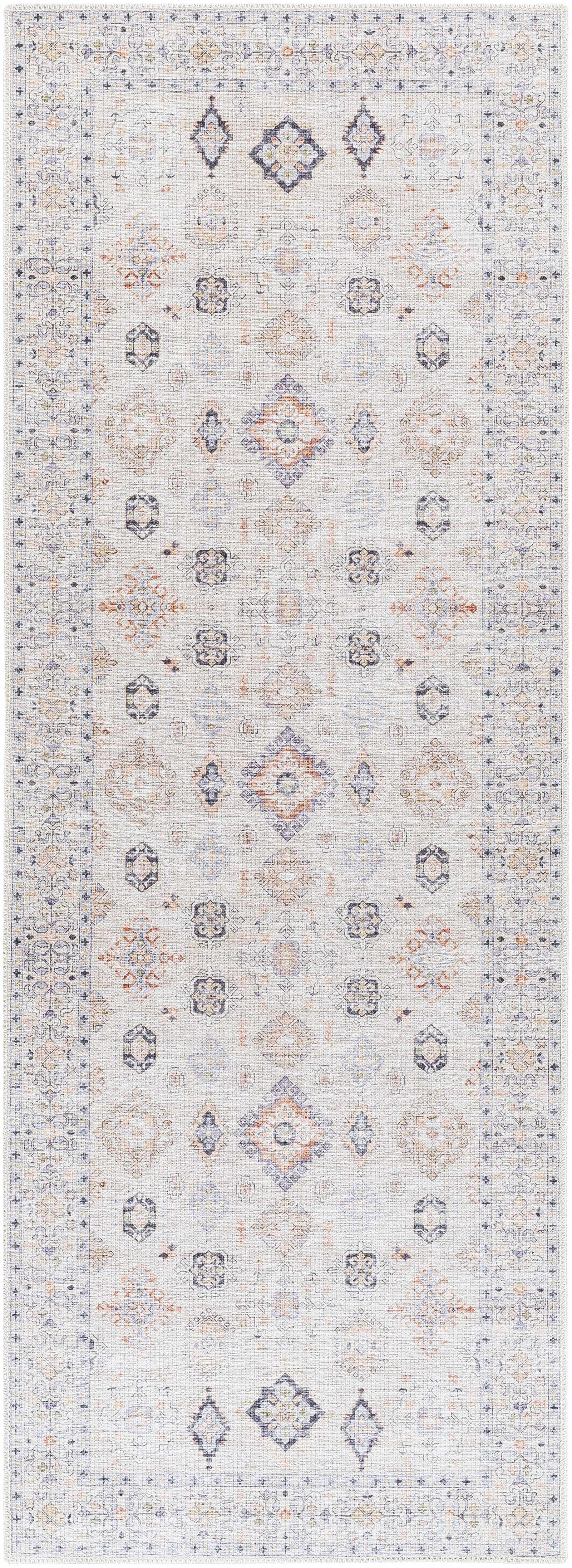 Beige Beckett Washable 7ft Runner Rug - Clearance