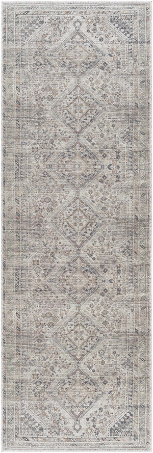 Barny Beige Washable 7ft Runner Rug