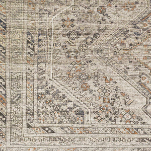 Barny Beige Washable 7ft Runner Rug