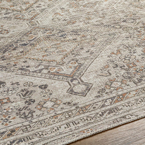 Barny Beige Washable 7ft Runner Rug