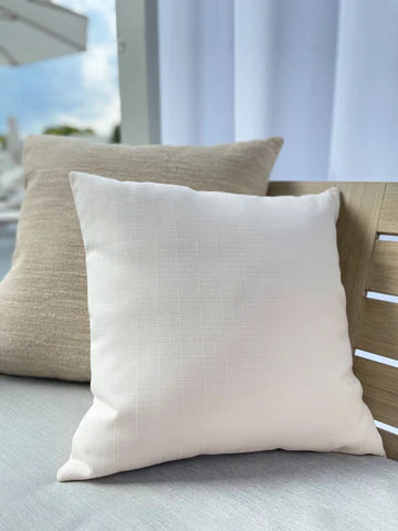 Summer Classic White Indoor Outdoor Pillow