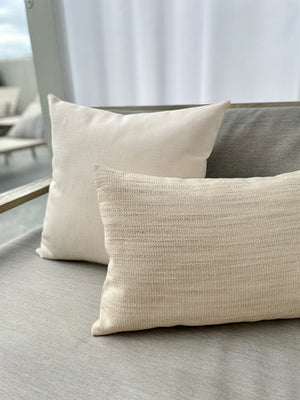 Summer Classic White Indoor Outdoor Pillow