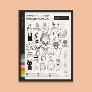 Anime Character Menagerie Print