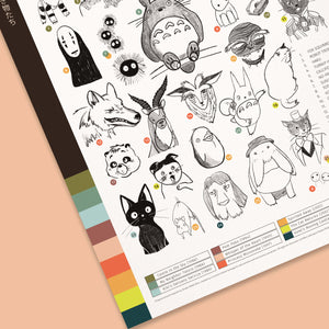 Anime Character Menagerie Print