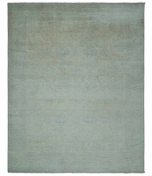Antique look Beige and Gray Hand Knotted Oriental Oushak 8x10 wool Area Rug