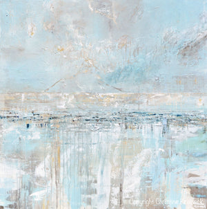 "Sea Breeze" Giclée Print Light Blue Coastal Abstract Painting